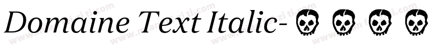 Domaine Text Italic字体转换